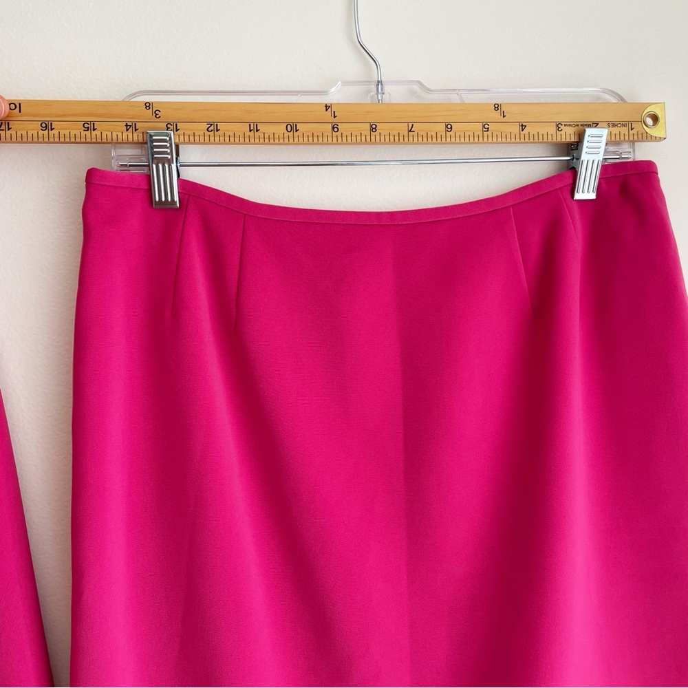 Le Suit Barbie pink skirt suit set blazer pencil bright retro corporate feminine - Picture 6 of 11